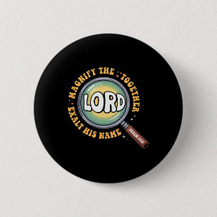 Verheerlijk de Heer Bijbelvers Vergroot Vbs 2025 Z Ronde Button 5,7 Cm