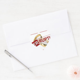 Verheerlijke Onderbreking: Een Gouden Begin Hart Sticker