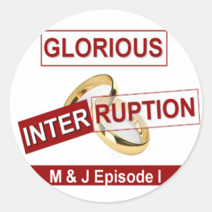 Verheerlijke Onderbreking: Een Gouden Begin Ronde Sticker