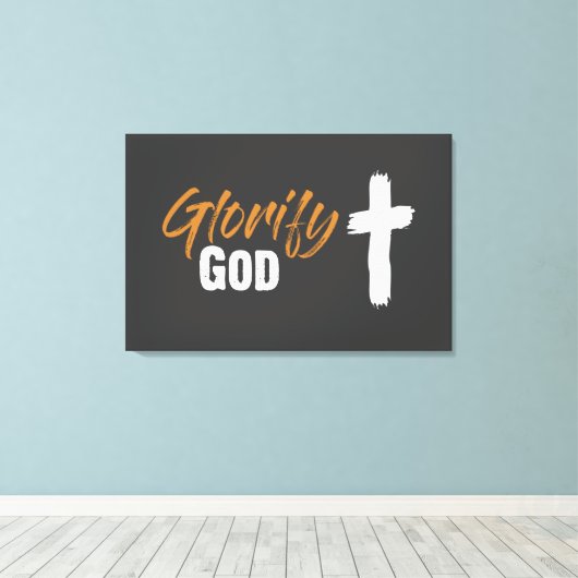 Verheerlijken God Canvas Print (Insitu (Houten vloer))