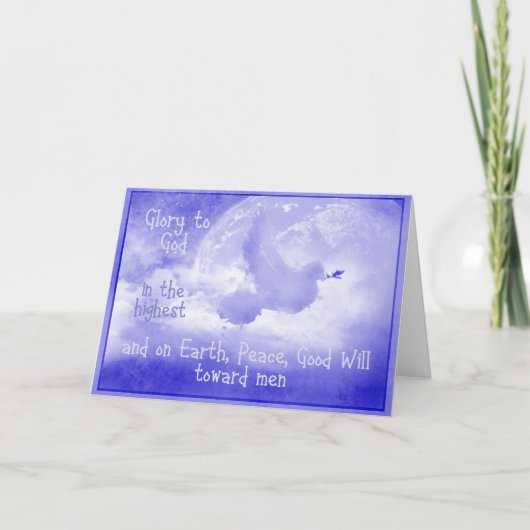 Verheerlijking aan God Vrede op Aarde tegenover Ma Feestdagen Kaart (Voorkant)