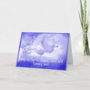 Verheerlijking aan God Vrede op Aarde tegenover Ma Feestdagen Kaart
