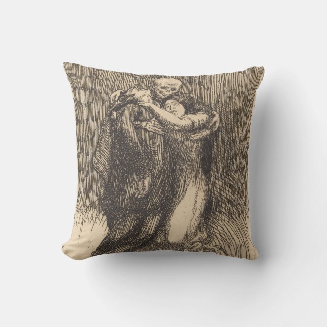 Verheerlijkte Liefde (door Paul-Albert Besnard) Kussen (Voorkant)