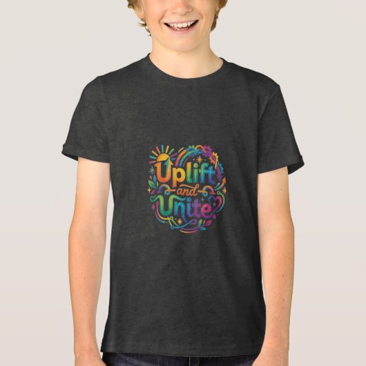 Verhef en verenig. Tri-Blend shirt (Voorkant)