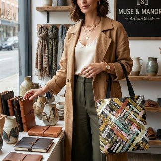 Verhef je dagelijkse stijl met artistiek modern tote bag