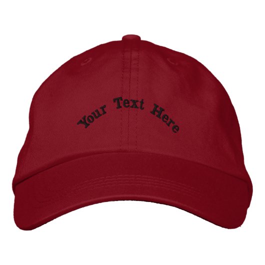 Verhef je look Je Tekst Hier Rode Aangepaste Hoed Geborduurde Pet (Voorkant)