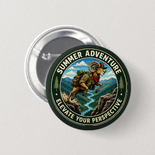 Verhef Je Perspectief Wandel Ram Avontuur Ronde Button 5,7 Cm