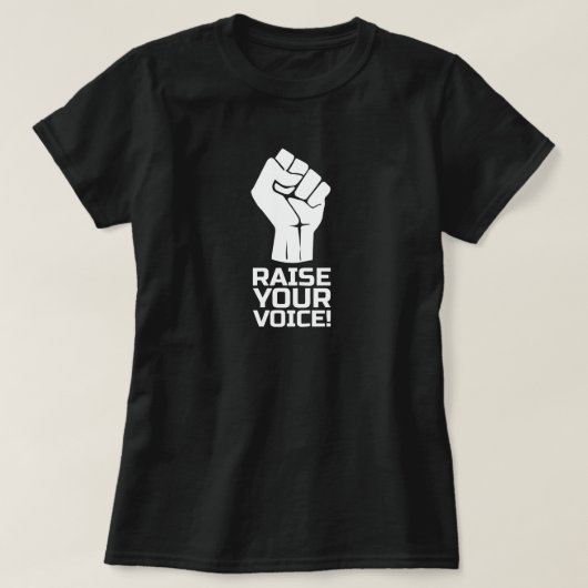 Verhef je stem 1 W T-shirt (Design voorkant)