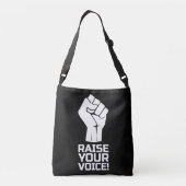 Verhef je stem 5 w crossbody tas (Achterkant)