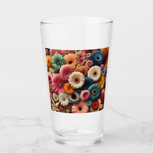 Verhef uw ruimte Kleurrijke Gerbera Daisy Bloemig Glas (Voorkant)