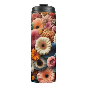 Verhef uw ruimte Kleurrijke Gerbera Daisy Bloemig  Thermosbeker