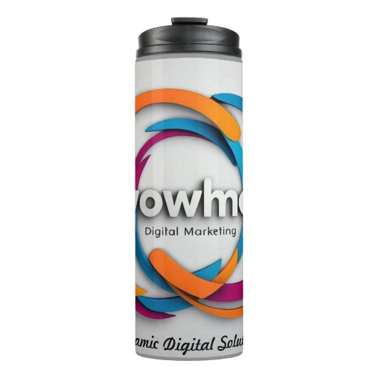 "Verheffen. Betrokken. Excel." Thermosbeker (Voorkant)