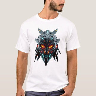Verheffen met futuristisch tribaal gezicht t-shirt