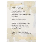 Verheffende aanmoedigingsgedichten klembord (Achterkant)