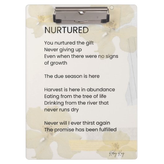 Verheffende aanmoedigingsgedichten klembord (Voorkant)