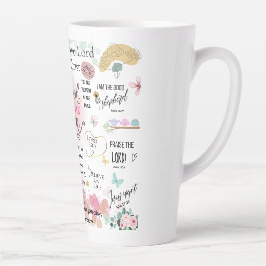 Verheffende zegeningen en grillige wijsheid latte mok (Rechts)