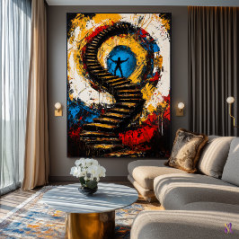 Verheffing van de Geest – Expressionistisch Surrea Poster