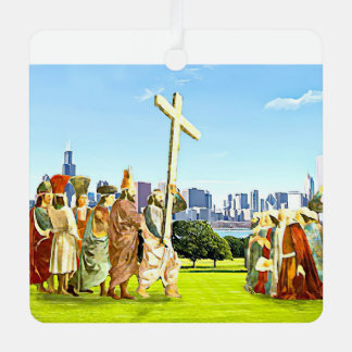 Verheffing van het Heilige Kruis   Metalen Ornament