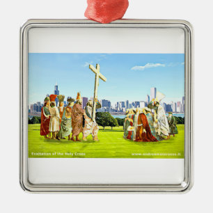 Verheffing van het Heilige Kruis Metalen Ornament