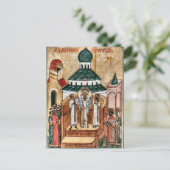 Verheffing van het Kruis-Orthodoxe Christelijk Ico Briefkaart (Staand voorkant)