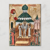 Verheffing van het Kruis-Orthodoxe Christelijk Ico Briefkaart (Voorkant)