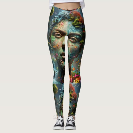 Verhelder uw dag met onze Vrolijke CritteLeggings Leggings (Voorkant)