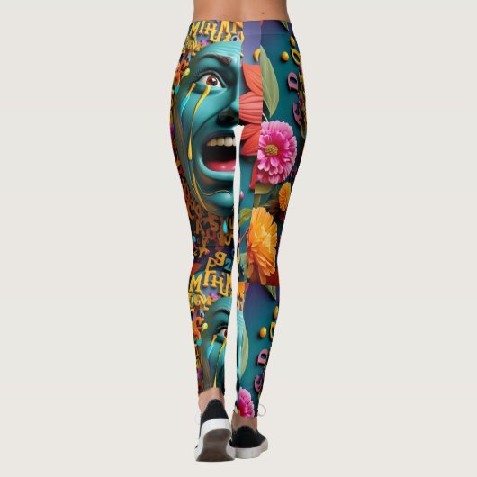 Verhelder uw dag met onze Vrolijke Critters Winkel Leggings (Achterkant)