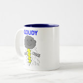 Verhelderd in "bliksem" tweekleurige koffiemok (Voorkant links)