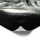 Verhelderende Tiger Head Deep Sketch Line Art Poster (Hoek)