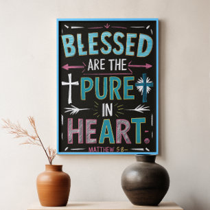 Verhelderende woorden temidden van een kruis poster