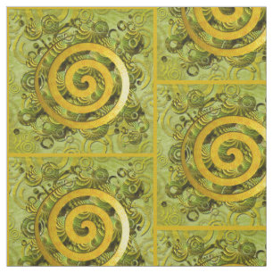 Verheldering Kracht Spiral goud groen + jouw ideeë Stof