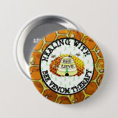 Verheldering van de bij-Venom-therapie-Lyme-lintBu Ronde Button 7,6 Cm (Voorkant /achterkant)