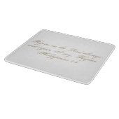 Verheug je altijd in de Heer. Bijbelvers Elegant Snijplank (Hoek)