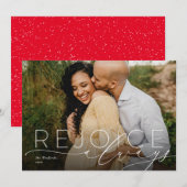 Verheug je altijd op religieuze kerstkaart (Voorkant / Achterkant)