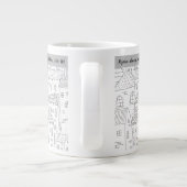 Verheug je altijd zwart wit dorp 20 oz Mok (Achterkant)