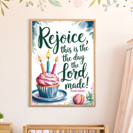 Verheug je, dit is de dag van de Christelijke Nurs Poster