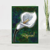 Verheug je! Elegante Pasen Calla Lily gepersonalis Feestdagen Kaart (Voorkant)