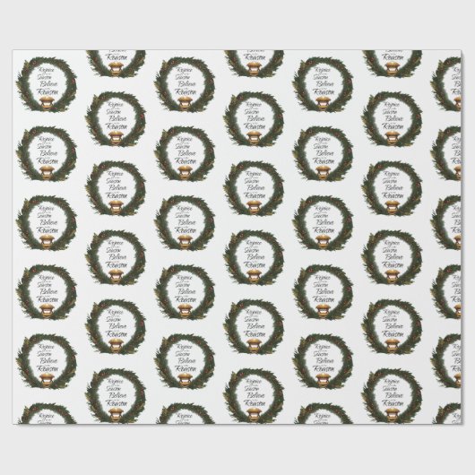 Verheug je en geloof de geboorte cadeaupapier (Vlak)