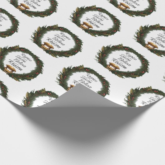 Verheug je en geloof de geboorte cadeaupapier (Hoek)