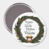 Verheug je en geloof de geboorte magneet (Voorkant / Achterkant)