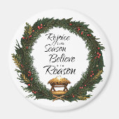 Verheug je en geloof de geboorte magneet (Voorkant)