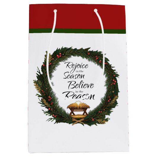 Verheug je en geloof de geboorte medium cadeauzakje (Voorkant)