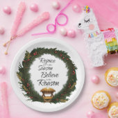 Verheug je en geloof de geboorte papieren bordje (Feest)