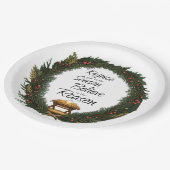 Verheug je en geloof de geboorte papieren bordje (Gekanteld)