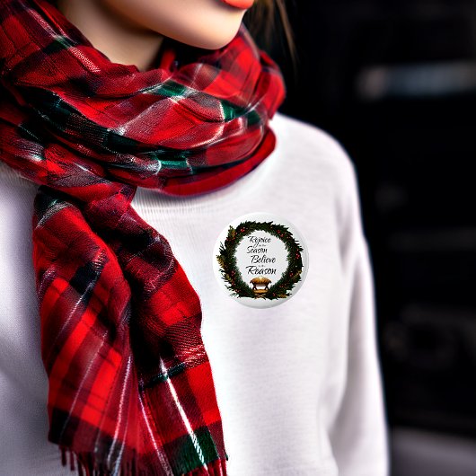 Verheug je en geloof de geboorte ronde button 5,7 cm