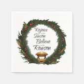 Verheug je en geloof de geboorte servet (Voorkant)