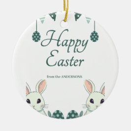"Verheug je en vier: paaswensen voor jou" Keramisch Ornament