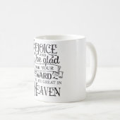 "Verheug je en wees blij" Inspirerend Christelijk Koffiemok (Voorkant rechts)