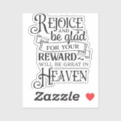 "Verheug je en wees blij" Inspirerend Christelijk Sticker (Vel)