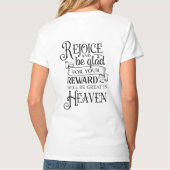 "Verheug je en wees blij" Inspirerend Christelijk T-shirt (Achterkant)